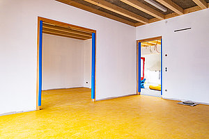 Neubau der Ev. Kita Regenbogenland: Stand der Arbeiten, 28.10.2025 (© Nico Kammermeier)
