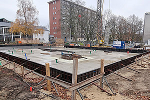 Neubau der Ev. Kita Regenbogenland: Sauberkeitsschicht, 26.11.2024 (© Andreas Kaul)
