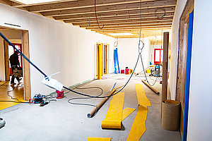 Neubau der Ev. Kita Regenbogenland: Stand der Arbeiten, 28.10.2025 (© Nico Kammermeier)